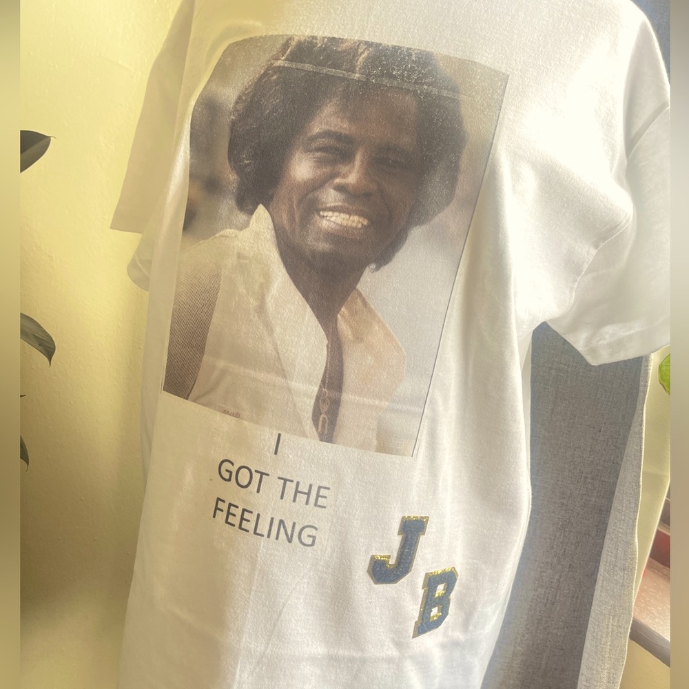 White T-Shirt with JB Graphic Print